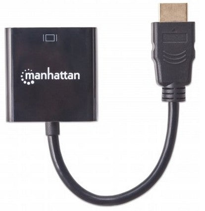 151467 Convertidor HDMI Macho a VGA hembra - negro Largo:30cm. 151467 Convertidor HDMI Macho a VGA hembra - negro Largo:30cm.